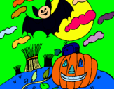 Dibuix Paisatge de Halloween pintat per Nil Escolà