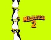 Dibuix Madagascar 2 Pingüins pintat per Kowalski,Recluta,Rico.