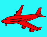 Dibuix Avió de passatgers  pintat per DAVID