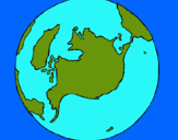Dibuix Planeta Terra pintat per eva165