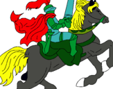 Dibuix Cavaller a cavall pintat per danel