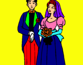 Dibuix Marit i dona III pintat per Pare i Mare