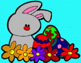 Dibuix Conillet de Pasqua pintat per ALEXANDRA