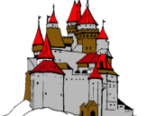 Dibuix Castell medieval pintat per noe