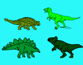 Dibuix Dinosauris de terra pintat per JÚLÌA
