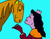 Dibuix Princesa i cavall pintat per GINA AVA