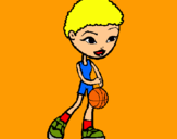 Dibuix Jugadora de bàsquet pintat per Roger