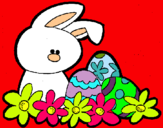 Dibuix Conillet de Pasqua pintat per eva165