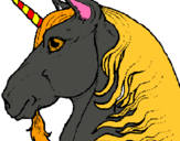 Dibuix Cap d'unicorn pintat per unicorn