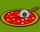 Dibuix Pizza pintat per carmen  marti