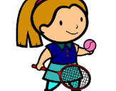 Dibuix Noia tennista pintat per ELENA