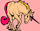 Dibuix Unicorn brau  pintat per eva.