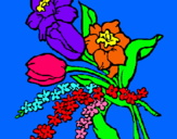 Dibuix Ram de flors pintat per roxana