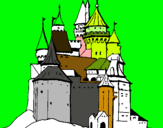 Dibuix Castell medieval pintat per GINA AVA