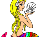 Dibuix Sirena i perla pintat per NOELIA