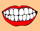 Dibuix Boca i dents pintat per julia