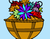 Dibuix Cistell de flors 11 pintat per ELENA