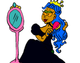 Dibuix Princesa i mirall pintat per Sweet Heard