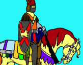 Dibuix Cavaller a cavall pintat per jahedur rahman