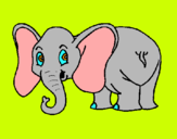 Dibuix Elefant petit pintat per NÚRIA DALMAU