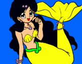Dibuix Sirena pintat per berta  diez  pi