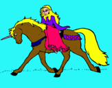 Dibuix Princesa en unicorn  pintat per NOELIA