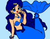 Dibuix Sirena pintat per xantal