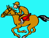 Dibuix Carrera de cavalls  pintat per marcel
