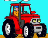 Dibuix Tractor en funcionament  pintat per fdwefe