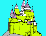 Dibuix Castell medieval pintat per ona bernadi