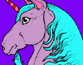 Dibuix Cap d'unicorn pintat per julia