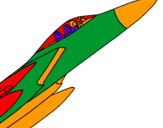 Dibuix Avió de caça pintat per roger p-5