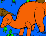 Dibuix Dinosaure menjant pintat per JULI DE PALAMOS