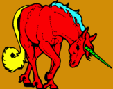 Dibuix Unicorn brau  pintat per eudald