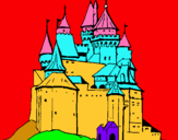 Dibuix Castell medieval pintat per MI AMOR NINAN