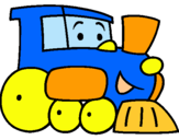 Dibuix Tren pintat per tren pintat