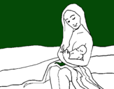 Dibuix Mare amb la seva nadó pintat per ,lkdslkgkññg