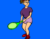Dibuix Noia tennista pintat per Sara O.C