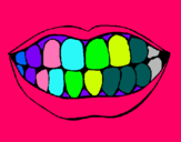 Dibuix Boca i dents pintat per tomeu