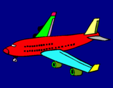 Dibuix Avió de passatgers  pintat per Helena