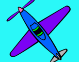 Dibuix Avió III pintat per ROC