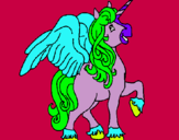 Dibuix Unicorn amb ales pintat per Ariadna