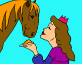 Dibuix Princesa i cavall pintat per LAIA