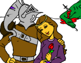 Dibuix Sant Jordi y la princesa pintat per khkmhghg
