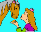 Dibuix Princesa i cavall pintat per ARAN