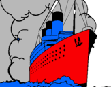 Dibuix Vaixell de vapor pintat per granada jordi