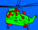 Dibuix Helicòpter al rescat  pintat per pere gene nova