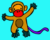 Dibuix Mico pintat per goril.la