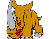 Dibuix Rinoceront II pintat per jordi a  i marc c