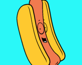 Dibuix Hot dog pintat per Sony Chandnani